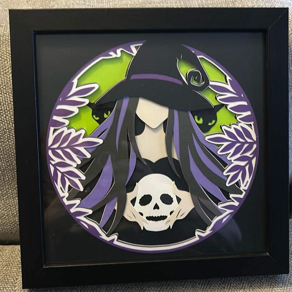Witch cardstock art
